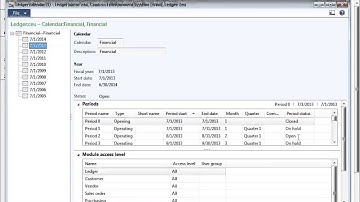 Dynamics AX 2012 - Ledger Calendar