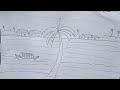 how to draw village scenery step by step, mahabubpathshala, #drawing #art #draw
