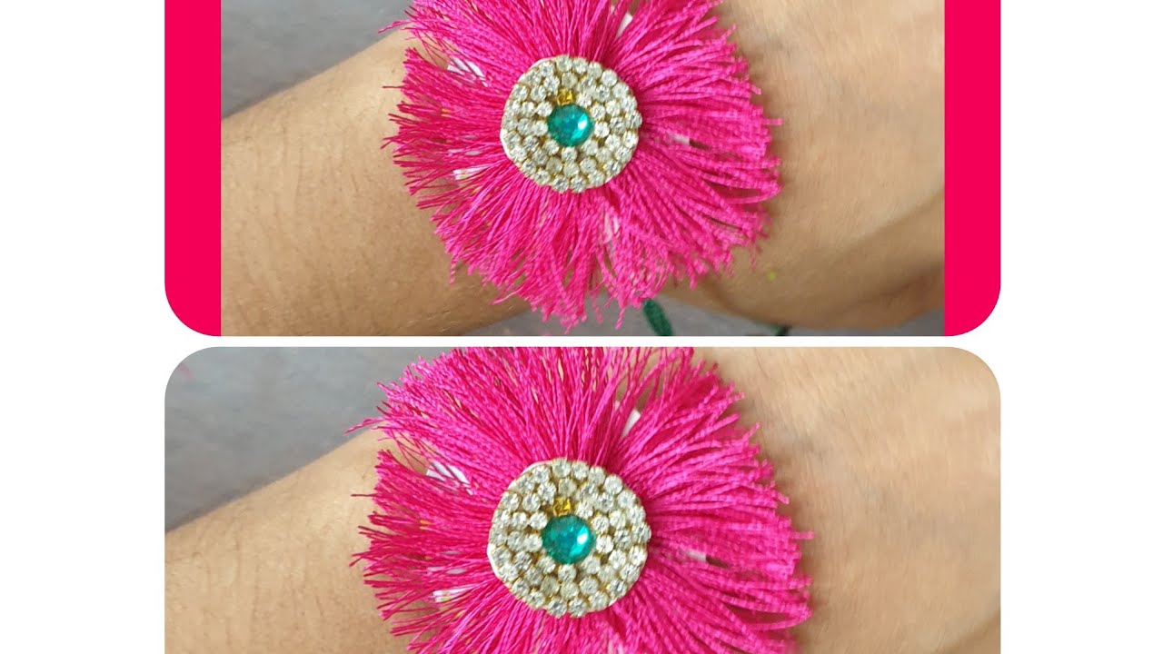 Origami Rakhis How to make rakhi with woolen/creative ideas/origami crafts/ easy Arts ...