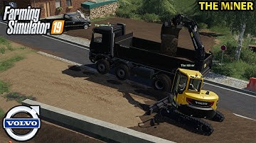 Loading soil with Volvo ECR88D on multiplayer||FS19 MINING MODS MULTIPLAYER