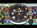 All dynamite beyblades vs all superking beyblades