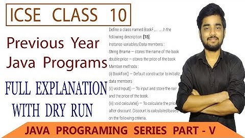 Icse 10 Java programs Previous year questions explained| Java programming series for icse class 10