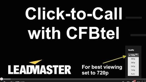 Click to Call With CFBtel