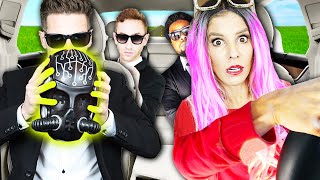 Picked up GAME MASTER Inc. in an UBER under Disguise with Matt! (bad idea) | Rebecca Zamolo