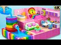 Build Automatic Rainbow Skylight Villa for Family Swimming Pool ❤️ DIY Miniature Cardboard House #14