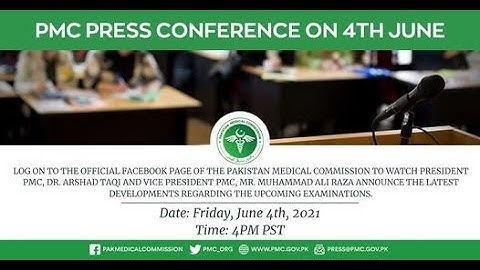 PMC Press Conference National Medical & Dental College Admission Test 2021