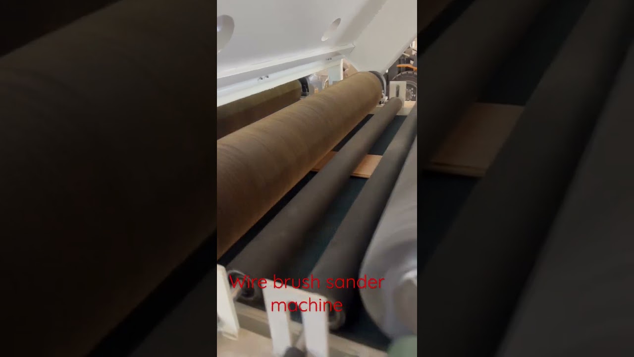 Wire brush sander machine.Suitable for making wood surface texture.