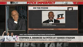 Steve Harvey RIPS Stephen A. for his 1st pitch | First Take