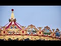 Detailed carousel decoration enchanting childhood dream, vintage amusement park entertainment