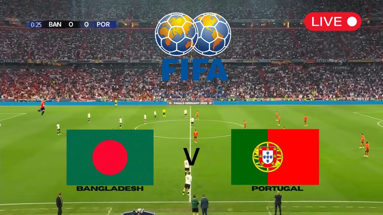 [ПРЯМАЯ ТРАНСЛЯЦИЯ] Международный товарищеский матч Бангладеш против Португалии (25 минут) - симу...