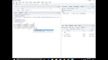 multiple correlation using R Studio in urdu and Hindi