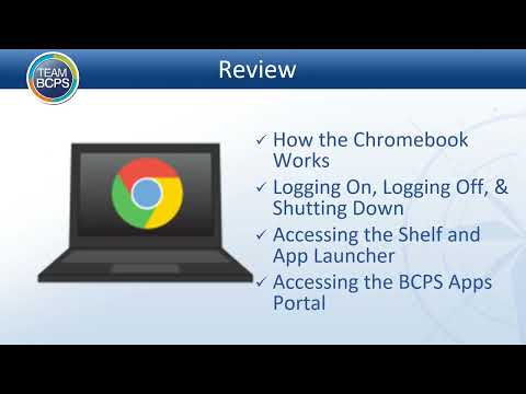 Chromebook- Log on & Log off, Shelf App Launcher, and Apps Portal for Students