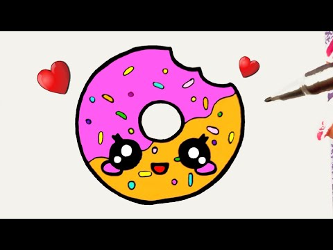 DONUT FOFO Como desenhar Donut Panda Unicórnio Kawaii ❤ Desenhos