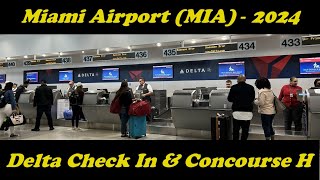 Miami Airport (MIA) - Delta Check In & Walk to Gate from Cruise Shuttle Drop Off