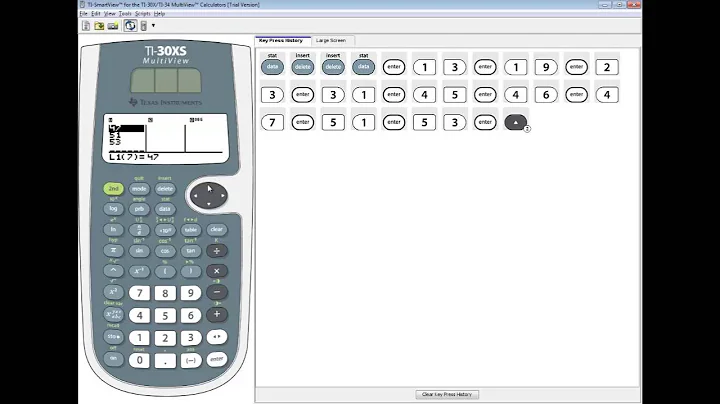 TI-30XS MultiView - Statistics - Sample Standard Deviation