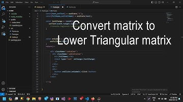 Java Program to display & convert the matrix to lower triangular matrix