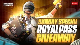 BGMI SHORT SUNDAY SPECIAL FREE ROYAL PASS GIVEAWAY💀 #bgmi #livestream #facecam #newupdate