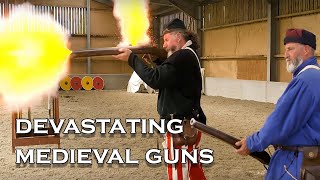 Medieval 100 Cal! Blackpowder impact! How effective were early guns in the medieval period?