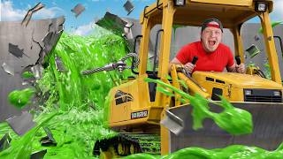 Bulldozer vs 100 Layers of STEEL and SLIME!
