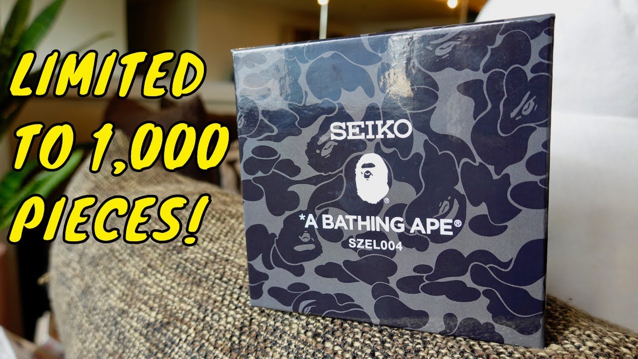 UNBOXING: JAPAN EXCLUSIVE BAPE x SEIKO MECHANICAL WATCH (Limited Edition) -  YouTube