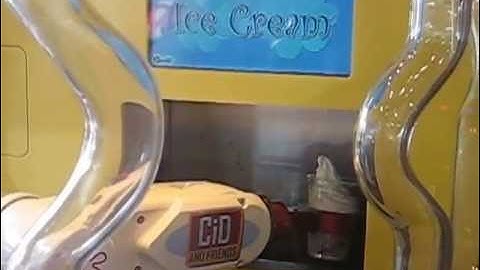 Robot Ice Cream Machine...Part 2  A Robot Takes Order and Makes Sundae