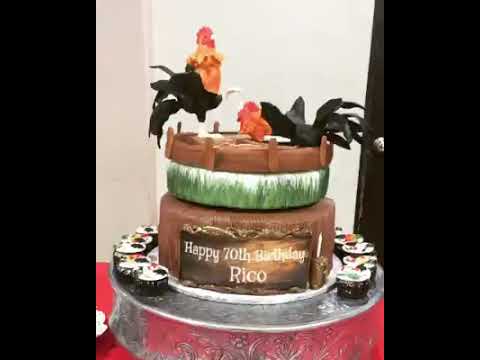 Sabongero Cockfighting Cake Topper All Edible Youtube