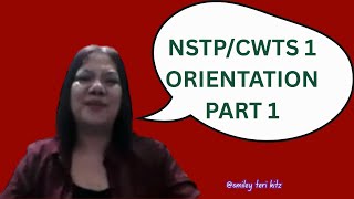 NSTP/CWTS 1 ORIENTATION PART 1 #highlights #nstp #education