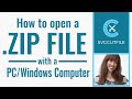 How to Extract Zip Files on PC or Windows Computer [Compressed, Zipped File]