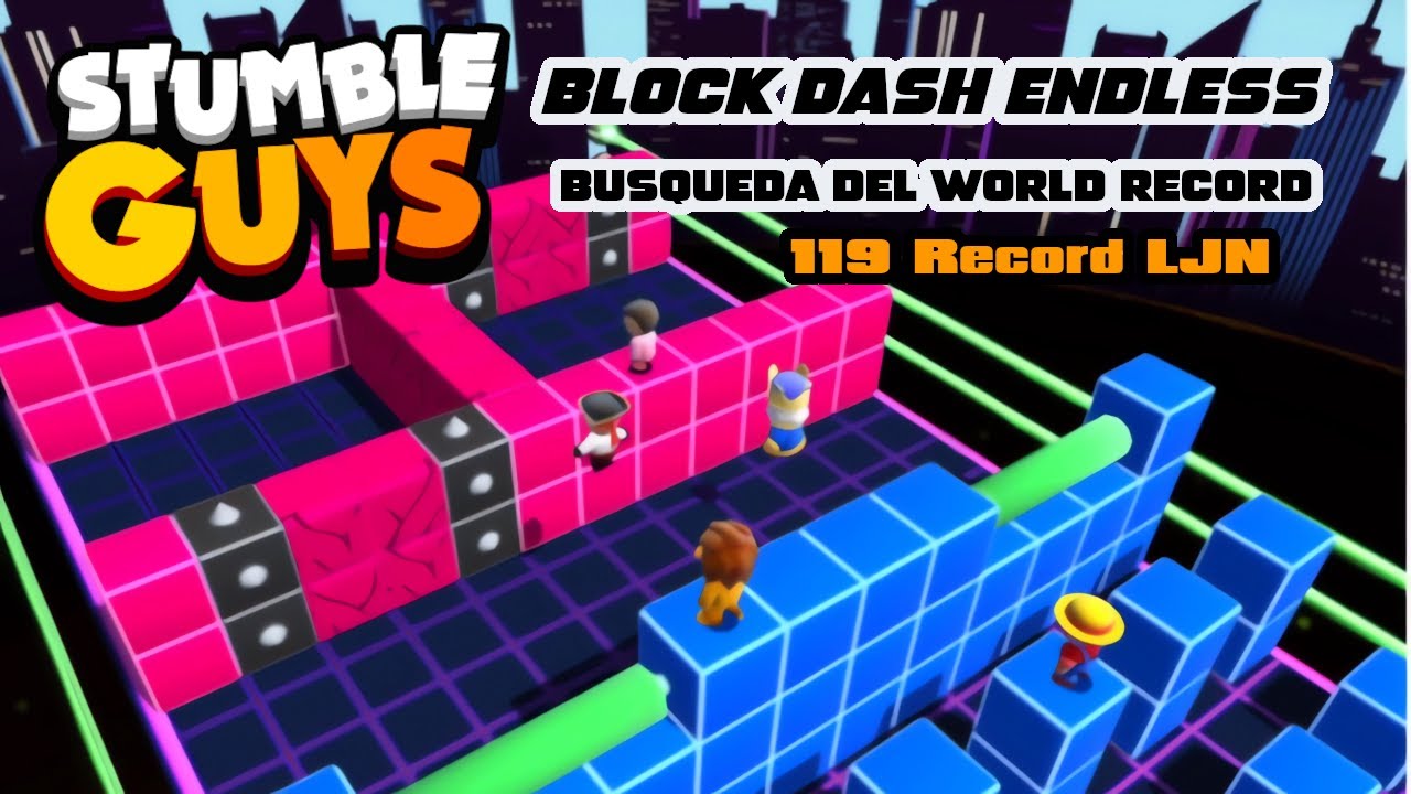 RECORDE MUNDIAL DE ONDAS DO BLOCK DASH INFINITO #stumbletovictory #stu, live stumble guys