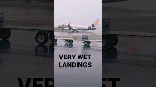 landing in the rain! #shorts #short #youtubeshorts #youtube #subscribe #sub #plane #flying #airport