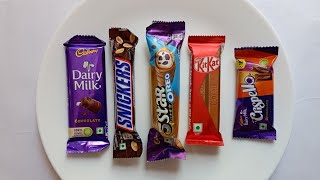 Dairy Milk , Snickers , 5 Star Oreo , KitKat ,Crispello Chocolate