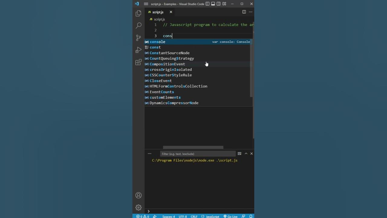 JavaScript Program to Calculate the Area of a Triangle - YouTube