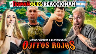 ESPAÑOLES REACCIONAN a GRUPO FRONTERA x KE PERSONAJES - OJITOS ROJOS - *SE ENAMORA*