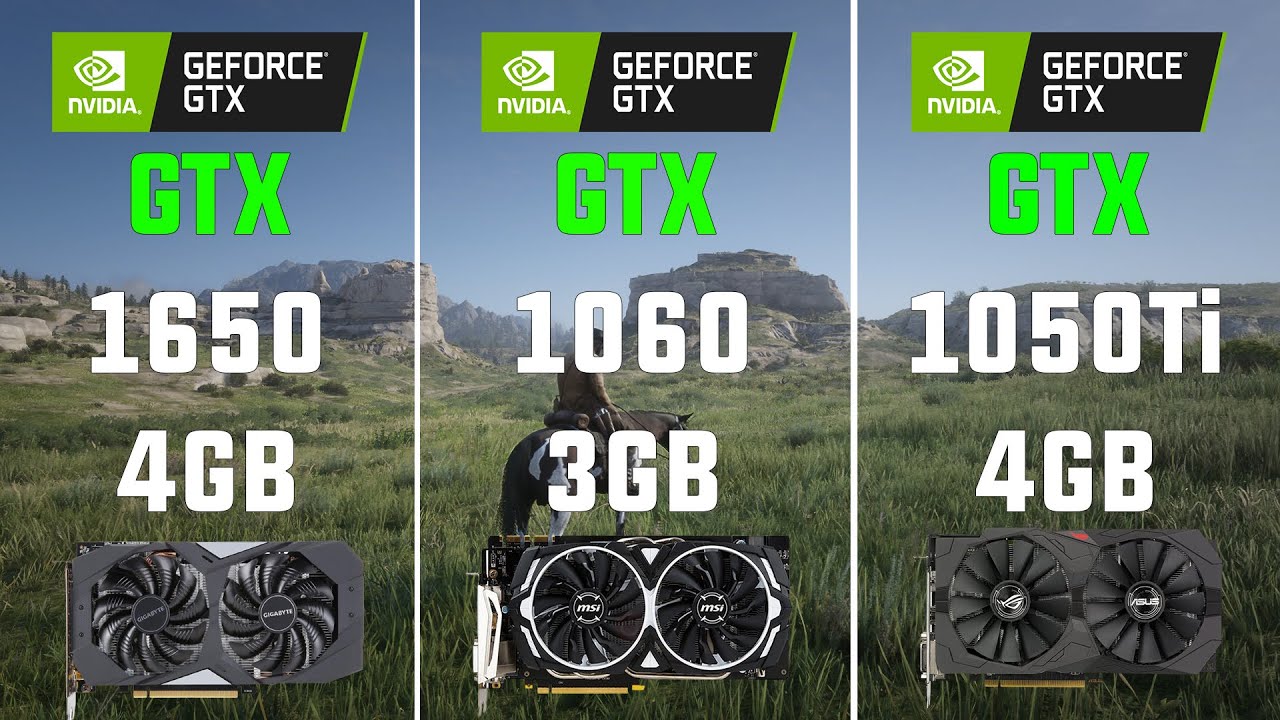 GTX 1650 4GB vs 1060 GTX 1050 Ti 4GB Test in Games - YouTube