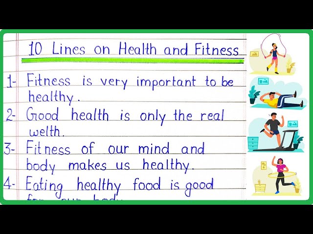 paragraph about how to keep fit and healthy