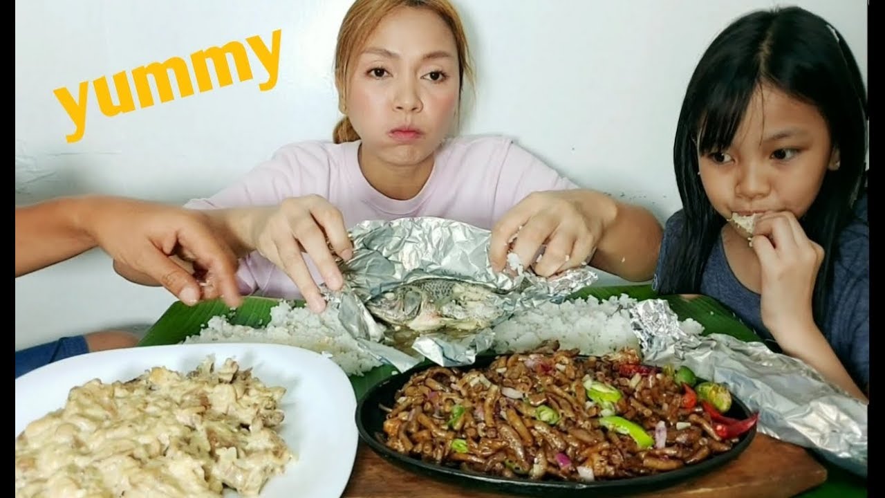 FILIPINO FOOD/SISIG ISAW NG M ANOK,LENGUA AT STEAM TILAPIA - YouTube