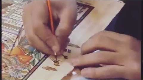 How Egyptians make Papyrus paper & hand paint your name in Hieroglyphics language