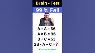 Can you solve? 🤔 99% fail ❤️ #braintest #maths #mathpuzzle #iqtest #iq #math #mathematics