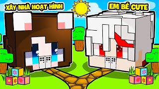 Mèo Simmy Thử Thách XÂY NHÀ HOẠT HÌNH EM BÉ SIÊU DỄ THƯƠNG Trong Minecraft