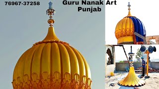 Making Gurudwara Gumbad by fiber glass II Part 2 II Guru Nanak Art Punjab