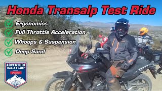 Honda Transalp 750 1st  Ride | Top Speed | Ergonomics | Electronics | Deep Sand @ Bonnier Adv Rally