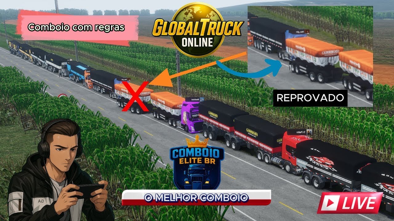 live Global Truck Online. Comboio organizado