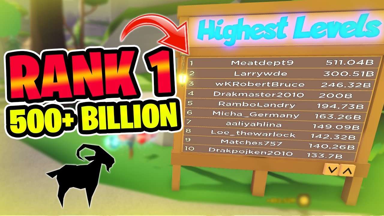RANK 1 HIGHEST LEVELS LEADERBOARD | 500+ BILLION LEVELS!!! | Giant Simulator