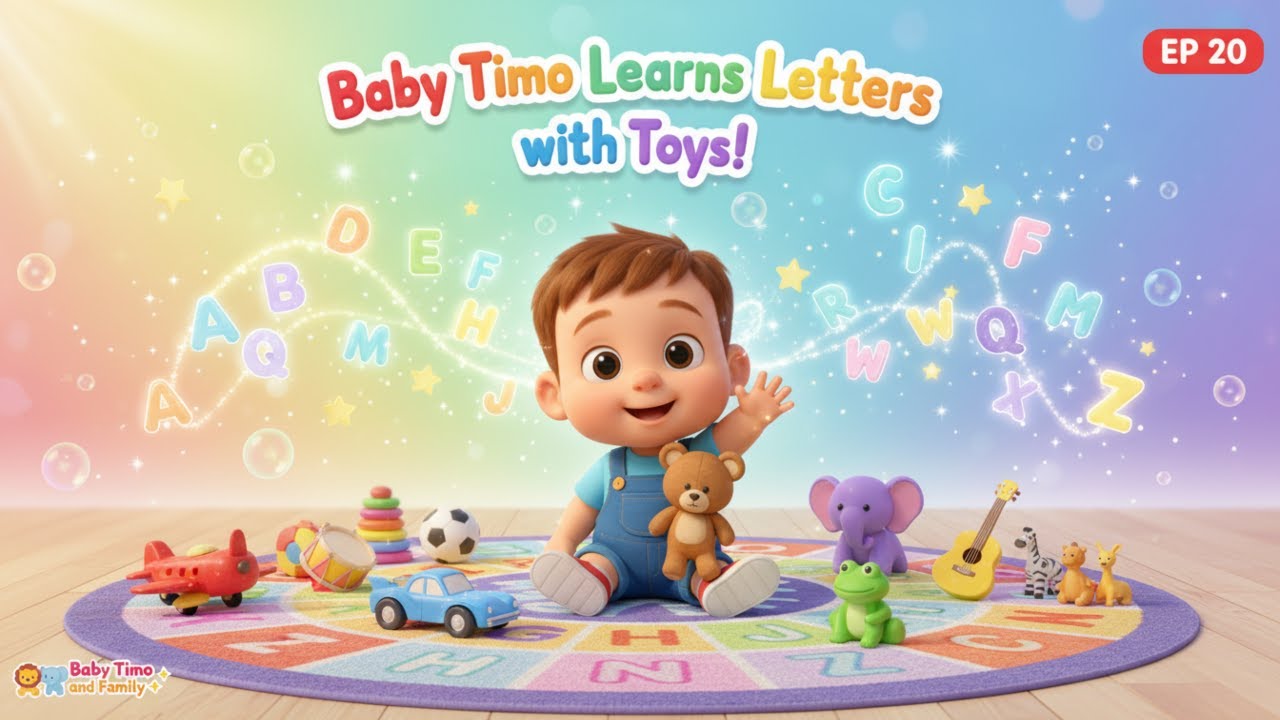 Baby Timo Learns Letters with Toys | Fun ABC Alphabet Learning Video ...
