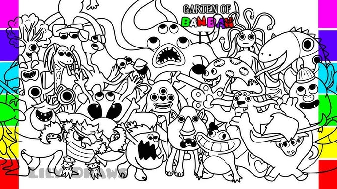 Garten of Banban 4 Coloring page / Coloring ALL NEW BOSSES + Ending Episode  / Cartoon - On & On NCS in 2023