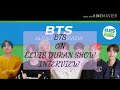 BTS ELVIS DURAN SHOW Interview 
