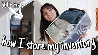 How I Organize My Depop & Poshmark Inventory | Storing 300+ items in a tiny closet!