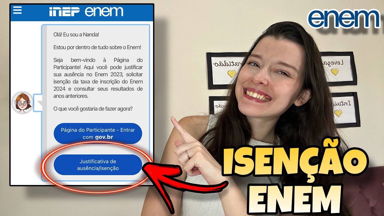PASSO A PASSO PARA PEDIR A ISENÇÃO DO ENEM 2024 | Como pedir a isenção ...