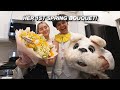 Surprising my gf with flowers dressed as a bunny  vlog