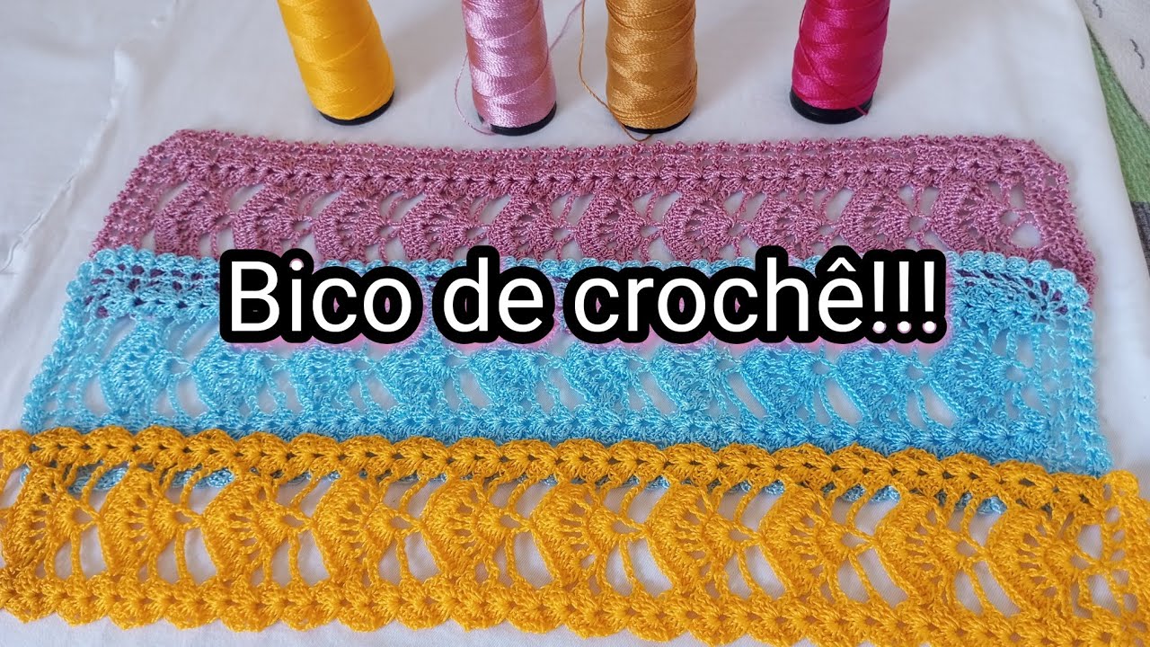 Modelinho lindo de bico de crochê.